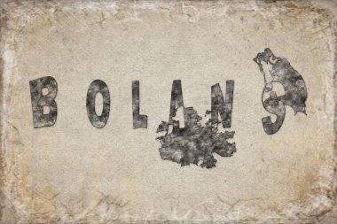 Antigua ve Barbuda Bolans Haritası ve Harf Tasarımı