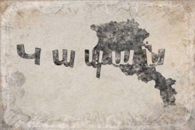 Ermenistan Kapan Haritası ve Beyaz Harf Tasarımı