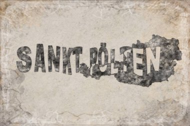Avusturya Sankt Polen Haritası ve Harf Tasarımı