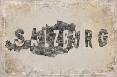 Avusturya Salzburg Harita ve Harf Tasarımı