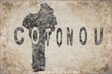 Benin Cotonou Haritası ve Harf Tasarımı