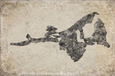 Brunei Bangar Haritası ve Beyaz Harf Tasarımı