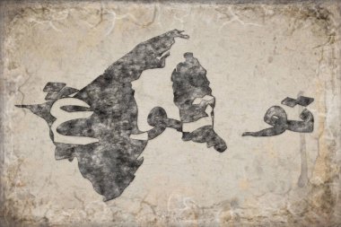 Brunei Tutong Haritası ve Beyaz Harf Tasarımı