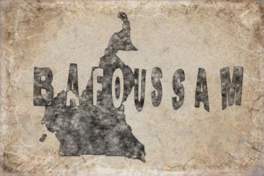 Kamerun Bafoussam Haritası ve Harf Tasarımı