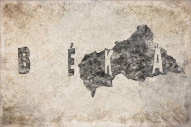 Orta Afrika Cumhuriyeti Beka Haritası ve Beyaz Harf Tasarımı
