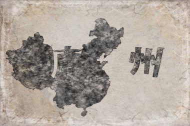 Çin Guangzhou Haritası ve Harf Tasarımı