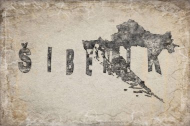 Hırvatistan Sibenik Haritası ve Harf Tasarımı