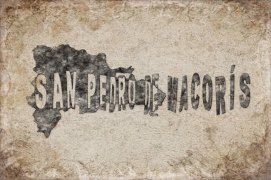 Dominik Cumhuriyeti San Pedro de Macoris Harita ve Harf Tasarımı