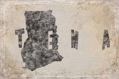 Gana Tema Haritası ve Beyaz Harf Tasarımı