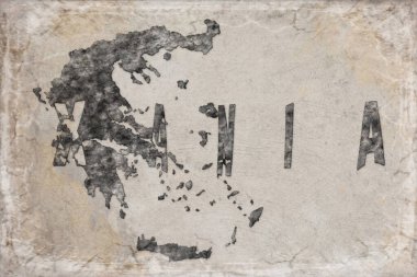 Yunanistan Chania Haritası ve Beyaz Harita Tasarımı