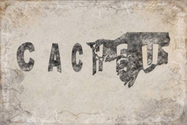 Beyaz Gine Bissau Cacheu Haritası ve Harf Tasarımı