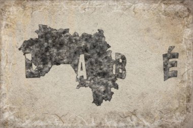 Gine Labe Haritası ve Beyaz Harf Tasarımı