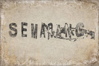 Endonezya Semarang Haritası ve Beyaz Harf Tasarımı