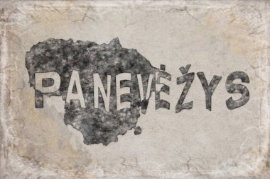 Litvanya Panevezys Harita ve Harf Tasarımı