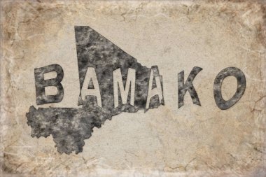 Beyaz Harita ve Harf Tasarımı Mali Bamako