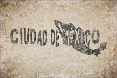 Mexico City Haritası ve Beyaz Harf Tasarımı