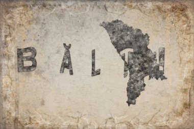 Moldova Balti Haritası ve Beyaz Harf Tasarımı