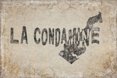 Monaco La Condamine Haritası ve Beyaz Harf Tasarımı