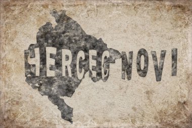 Karadağ Herceg Novi Haritası ve Harf Tasarımı