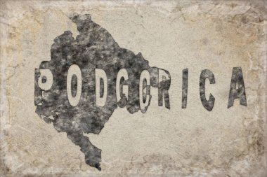 Karadağ Podgorica Haritası ve Harf Tasarımı