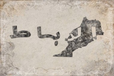 Fas Tavşan Haritası ve Beyaz Harf Tasarımı