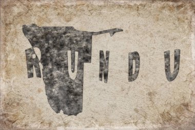 Namibya Rundu Haritası ve Harf Tasarımı