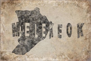 Palau Melekeok Haritası ve Beyaz Harf Tasarımı