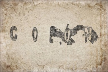 Panama Kolon Haritası ve Beyaz Harf Tasarımı