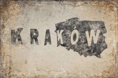 Polonya Krakow Haritası ve Harf Tasarımı