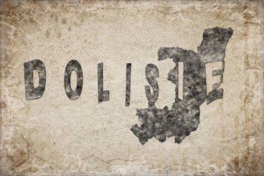 Kongo Cumhuriyeti Dolisie Haritası ve Beyaz Harf Tasarımı