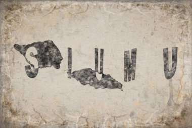 Samoa Siumu Haritası ve Beyaz Harf Tasarımı