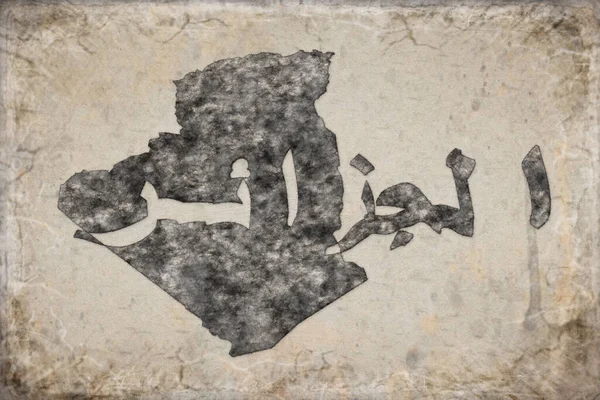 Cezayir Cezayir Haritası ve Beyaz Harf Tasarımı