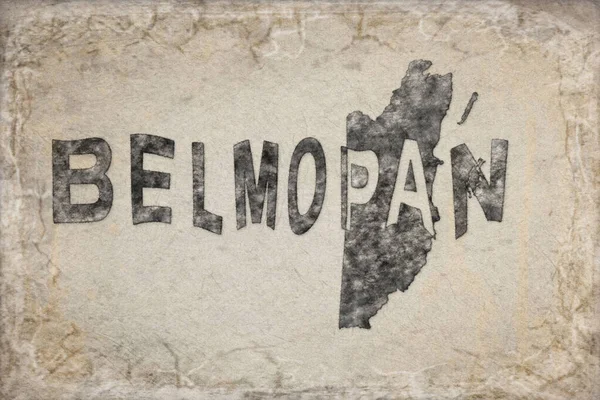 Belize Belmopan Haritası ve Beyaz Harf Tasarımı