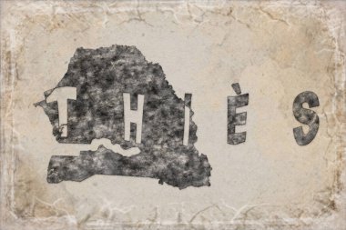 Senegal Thies Haritası ve Harf Tasarımı
