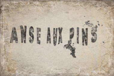 Seyşeller Anse Aux Pin Haritası ve Harf Tasarımı