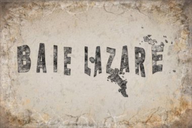 Seyşeller Baie Lazare Haritası ve Beyaz Harf Tasarımı