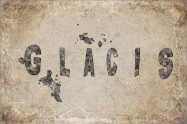 Seyşeller Glacis Haritası ve Beyaz Harf Tasarımı