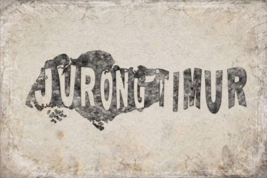 Singapur Doğu Haritası ve Beyaz Harf Tasarımı