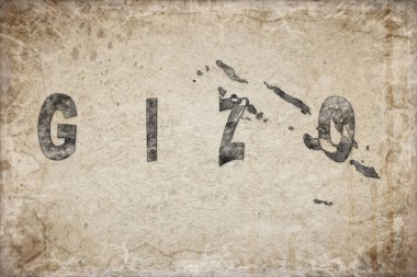 Solomon Adaları Gizo Haritası ve Beyaz Harf Tasarımı