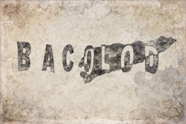 Doğu Timor Bacolod Haritası ve Beyaz Harf Tasarımı