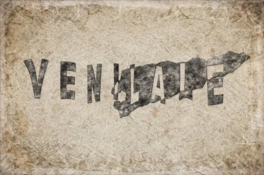 Doğu Timor Venilale Haritası ve Beyaz Harf Tasarımı