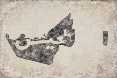 Birleşik Arap Emirlikleri Al Ain Haritası ve Beyaz Harf Tasarımı