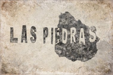 Uruguay Las Piedras Haritası ve Harf Tasarımı
