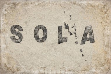 Vanuatu Sola Haritası ve Beyaz Harf Tasarımı