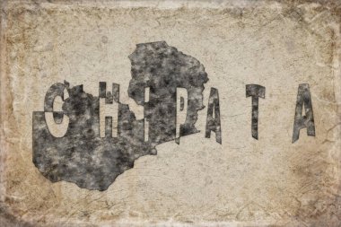 Zambiya Chipata Haritası ve Beyaz Harf Tasarımı