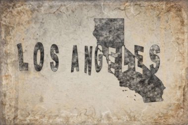 Kaliforniya Los Angeles Harita ve Harf Tasarımı