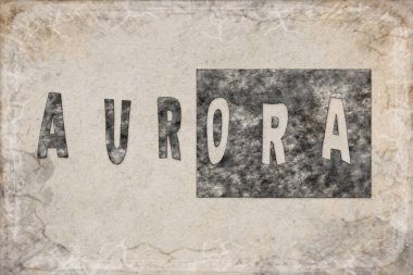 Colorado Aurora Haritası ve Beyaz Harf Tasarımı