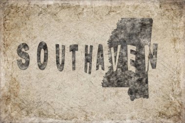 Mississippi Southaven Haritası ve Harf Tasarımı