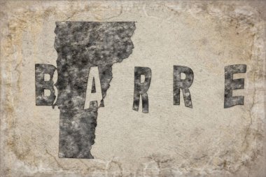 Vermont Bar Haritası ve Beyaz Harf Tasarımı