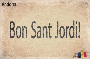 Andorra Sant Jordi Aziz Georges Günü Güller Kitap Festivali, Vintage Kağıt